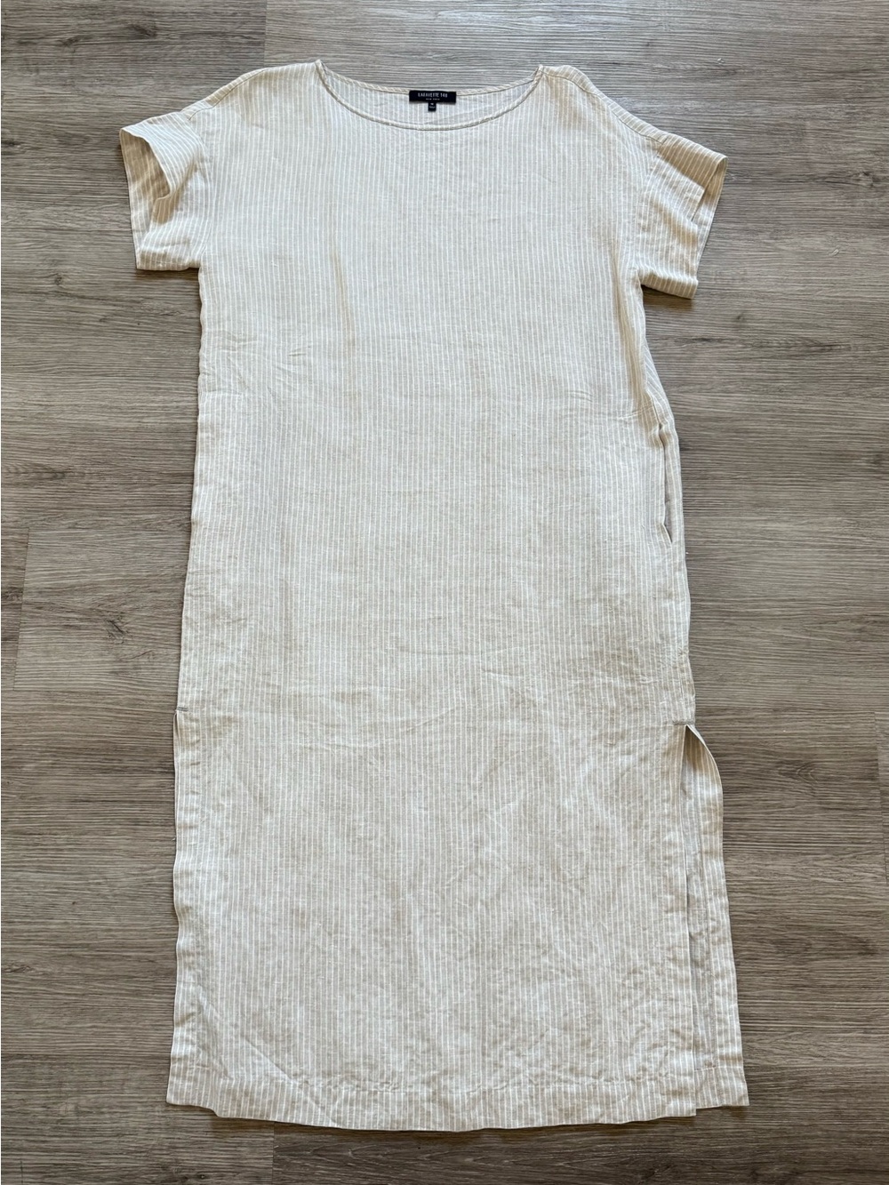 Lafayette 148 Linen Striped Shift Dress M